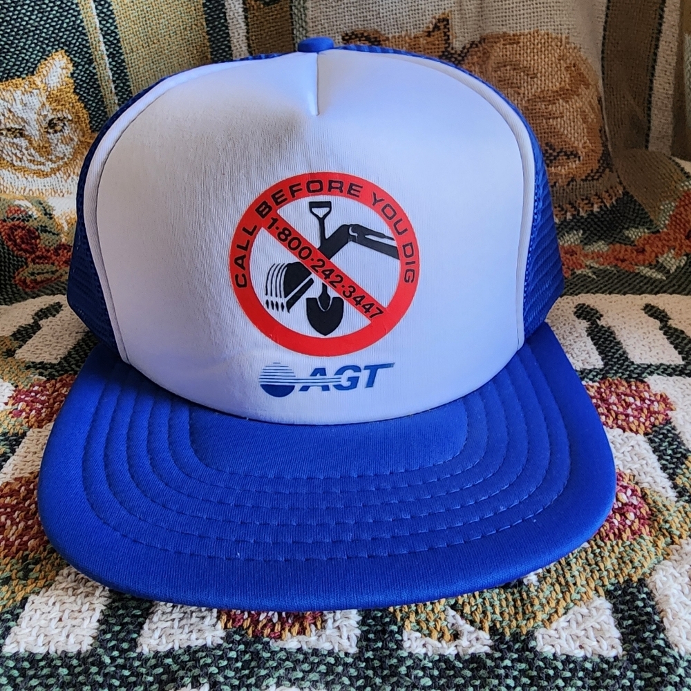 Vintage AGT "Call Before You Dig" Trucker Hat – 1-800 Safety Campaign